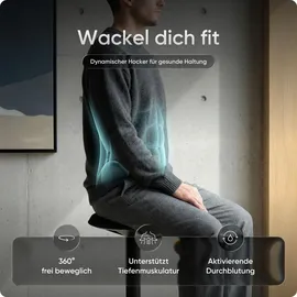 deskspace Motion Bürohocker Schwarz