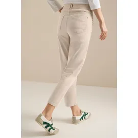 Cecil Mid Waist Slim Leg Hose im Casual fit grain beige 27, Länge 26, beige), Web, 96% Baumwolle, 4% Elasthan. unifarben, comfort 7/8-Länge, Hosen Culotte, Middle