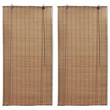 vidaXL Bambusrollos 2 Stk. 120x220 cm