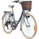 Galano 28 Zoll Valencia 6 Gang Citybike Stadt Fahrrad Damenrad Damenfahrrad, Rahmengrösse:16 Zoll, Farbe:Silber