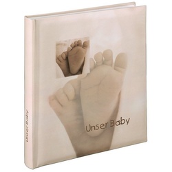 Hama Fotoalbum Babyalbum "Baby Feel", 29x32 cm, 60 weiße Seiten, 2 seitiger Vorspann beige|braun
