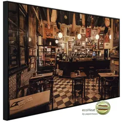 papermoon Infrarotheizung »EcoHeat - Vintage Style Restaurant«, Matt-Effekt - bunt