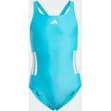 adidas 3-Streifen C-Back Kids Badeanzug Lucid Cyan / White 128    