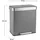 Svita LT2X30 Mülleimer 60l Treteimer 2 Fächer mit Deckel Weiß
