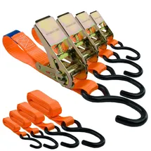MCS Cargo Security Spanngurte mit Ratsche 4er Set 3 m bis 700 kg