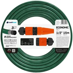 Cellfast - Bewässerungsset ECONOMIC mit 12,5mm Durchmesser und einer Länge von 15 Metern