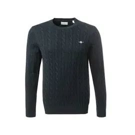 GANT Rundhalspullover Blau L