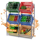 Tronitechnik Getränkekistenregal 6 Kisten 102 x 40 x 180 cm Grau