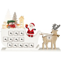 HGD Holz-Glas-Design Weihnachtsfigur Adventskalender (Stück, 1 St., 1 Kalender ohne Dekoration), Weihnachtsdeko Leuchtdeko bunt