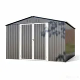 Raelunyi Gartenhaus, Grau, Metall, 311.4x300 cm, Aufbewahrung & Schutzhüllen, Geräteschuppen