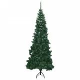 vidaXL Künstlicher Eck-Weihnachtsbaum Grün 240 cm PVC