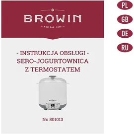 BROWIN Joghurtbereiter mit Thermostat, weiß,