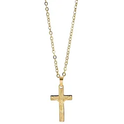 Kette mit Anhänger ADELIA ́S, gold, kreuz, Halsketten, Herren, unbekannt, Edelstahl