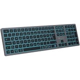 GeneralKeys Funk-Tastatur, farbige Beleuchtung, Slim, Scissor-Tasten, Akku, 2,4GHz