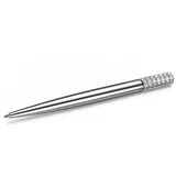 Swarovski Kugelschreiber, Weißer und Verchromter Stift mit Edlen Swarovski Kristallen