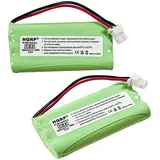 HQRP Telefonakku 2-Pack Kompatibel mit VTech BT5632 BT-5632 BT5872 BT-5872 89-1333-01-00 LS5145 5145 LS5105 5105 LS5146 5146 Schnurloses Telefon + Coaster