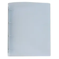 EXXO by HFP Ringbuch / Ringordner, A4, PP, 4er Rundringmechanik, selbstklebenden Rückenschild, Farbe: transparent – 1 Stück