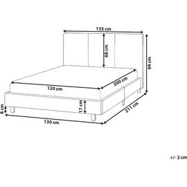 Beliani Albi 120 x 200 cm Cremeweiß