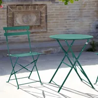 Svita BERLIN Bistro-Set Metall Sitzgruppe Balkon klappbar Tisch Stühle Dunkelgrün