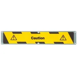 Antirutschplatte, Aluminium m2, "Caution", 635 x 114 mm