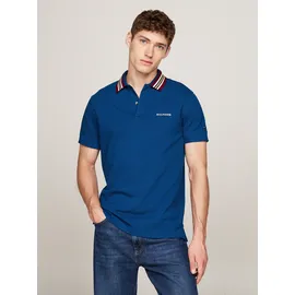 Tommy Hilfiger Poloshirt »GIFTING POLO RWB COLLAR REG POLO«, Streifen an Kragen und Bündchen blau