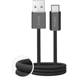 PURO USB-A auf USB-C 1,5 m Schwarz