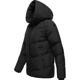 Ragwear Damen Winterjacke warme, Wasserdichte Basic-Steppjacke mit Kapuze Cessi YOUMODO Black Gr. 3XL - 3XL