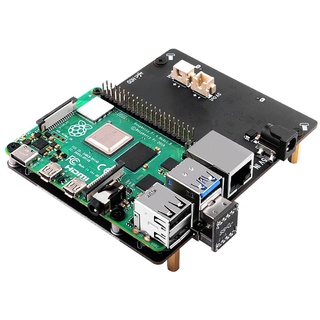 GeeekPi Raspberry Pi 4 SATA, Raspberry Pi 4 Modell B 2,5 Zoll SATA HDD/SSD Expansion Board X825 USB3.0 Schild (Nur für Raspberry Pi 4B)