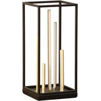 Fischer & Honsel Tischleuchte, Grid | schwarz/gold| L: 20