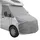 PRO PLUS Frontscheiben Abdeckung kompatibel für Verschiedene Marken – Abdeckplane für Wohnwagen mit UV-Schutz, 160 GSM Vliesstoff, Spiegelschlitzen – Spanngurten (Kompatibel mit Mercedes Sprinter ab 2018)
