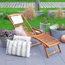 CASARIA Gartenliege 152 x 70 x 74 cm braun klappbar