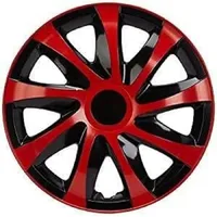 NRM KO237 Radzierblende Draco CS, Schwarz/Rot, 13 Zoll, 4er Set