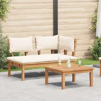 vidaXL Gartenbank 60 x 30 x 27,5 cm Creme und Braun