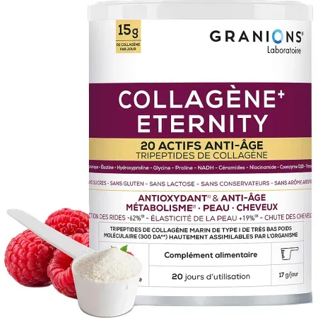 Granions Kollagen Eternity Pulver Himbeer-Geschmack 343g