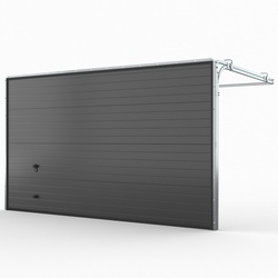 Garagentor 4 m breit, Doppelgarage, 4000 x 2000 mm, Woodgrain, RAL 7016 Anthrazitgrau, ohne Antrieb, individuell konfigurieren