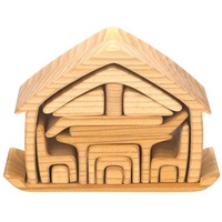 Glückskäfer - Formenspiel Haus mit Möbeln aus Holz in Natur