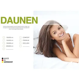 BettwarenShop Daunendecke Premium medium, Füllung: 90% Daunen, 10% Federn 135/140x200 cm