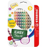 Stabilo Buntstift für Linkshänder EASYcolors 12er Set mit Spitzer