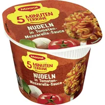 MAGGI 5 Minuten Terrine Nudeln in Tomaten-Mozzarella-Sauce 55G