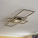 LINDBY Pekela 1-flammig eckig braun Aluminium