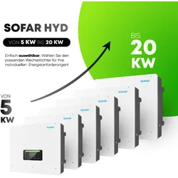 Sofar HYD Hybridwechselrichter | 5 kWh - 20 kWh Wechselrichter | Auswählbar