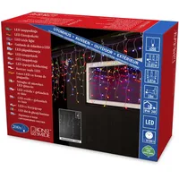 Konstsmide Lichtervorhang LED 10 m Transparent 200 bunte Dioden