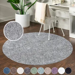 Hochflor-Teppich CARPET CITY "City Shaggy", grau, H:30mm Ø:80cm, Polypropylen, Teppiche, Teppich Langflor, Uni, Shaggy, flauschig-weich