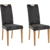 Home Affaire Esszimmerstuhl Roberta Mikrofaser grau 2er Set
