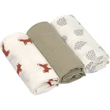 Lässig Little Forest Wickel Wickeldecke M Grün, Rot, Weiß