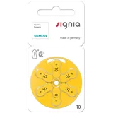 60 Stück (10 Blister) Siemens Signia Typ 10 Hörgerätebatterie Zinc Air P10 PR70 ZL4 mit 2 Stück LUXTOR® Reinigungstücher für Hörgeräte und Otoplastiken