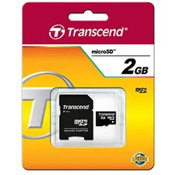 TRANSCEND microSD 2GB mit Adapter