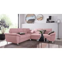 Ecksofa SIT & MORE "Sorano L-Form", rosa (altrosa), B:249cm H:88cm T:229cm, Sofas, Ecksofa, wahlweise mit Bett- und Relaxfunktion, inkl. Bettkasten