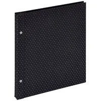 walther design Fotoalbum schwarz 30 x 33 cm Buchschraubenalbum, Sinfonia Flat Books SBL-151-B