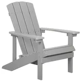 Beliani Gartenstuhl Grau 88x75x88